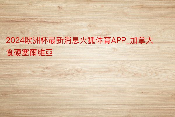 2024欧洲杯最新消息火狐体育APP_加拿大食硬塞爾維亞